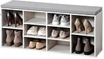 Kesper Schuhschrank wei&szlig; 103,5 x 48 x 29,5 cm mit Sitzkissen