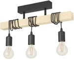 EGLO Deckenleuchte 'Townshend' schwarz/braun 10,5 x 26,5 cm