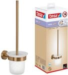 tesa WC-B&uuml;rstenhalter 'Moon' bronzefarben mit Klebel&ouml;sung 11,2 x 37,9 x 14,5 cm