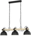 EGLO H&auml;ngeleuchte 'Lubenham' schwarz/braun 20 x 110 cm