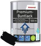 toom Premium-Buntlack tiefschwarz seidenmatt 500 ml