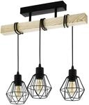 EGLO Deckenleuchte 'Townshend 5' schwarz/braun 20 x 36 cm