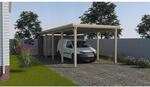 Weka Einzelcarport '617' Gr. 3, 802 x 322 cm ohne Dacheindeckung, kieferfarben