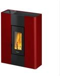 Freepoint Pelletofen 'Roxy' Stahl bordeaux 2 - 7 kW