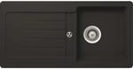 Rocasa Einbausp&uuml;le 'Fleur 100S' schwarz 860 x 435 mm