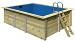 Karibu Massivholzpool-Set 'Modell Rechteck pool-Set 2' 387 x 300 x 124 cm mit