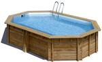 GRE Massivholzpool-Set 'Sunbay' 335 x 535 x 117 cm mit Sandfilter und