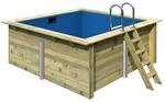 Karibu Massivholzpool 'Pool 1' naturbelassen 320 x 124 x 353 cm