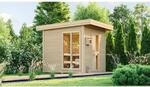 Weka Premium-Saunahaus 'Kuopio 1' natur Holzt&uuml;r Fenster 263 x 298 x 253 cm, ohne