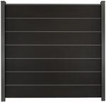 GroJa Steckzaun 'Solid Grande Premium' BPC/Aluminium schwarz/anthrazit 180 x 180 cm