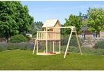 Karibu Kinderspielhaus 'Frieda' naturbelassene nordische Fichte 347 x 291 x 264 cm
