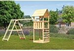 Karibu Kinderspielturm 'Lotti' naturbelassene nordische Fichte 107 x 291 x 107 cm