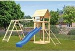Karibu Kinderspielturm 'Lotti' naturbelassene nordische Fichte 107 x 291 x 107 cm