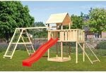 Karibu Kinderspielturm 'Lotti' naturbelassene nordische Fichte 107 x 291 x 107 cm