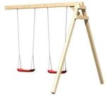 Karibu Doppelschaukelanbau mit Adapter f&uuml;r Stelzenh&auml;user naturbelassen 240 x...