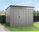 EcoStar Ger&auml;tehaus 'Elegant-P Typ 3' graualuminium 302,8 x 238 cm, mit Einzelt&uuml;r