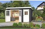 Weka Gartenhaus '254 Gr.2' graphitgrau 394 x 296 x 222 cm, mit Nebenraum