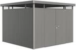 Biohort Ger&auml;tehaus 'HighLine H6' 315 x 315 cm quarzgrau-metallic mit Doppelt&uuml;r