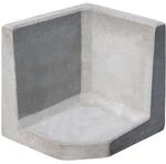 Diephaus L-Stein Ecke Beton grau 50 x 40 x 40 x 7 cm