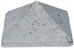Beckers Betonzaun Eckpfostenkappe 'Standard' doppelseitig 13 x 13 cm grau