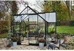 Halls Gew&auml;chshaus 'Garden Room' 389 x 391 cm mit 3 mm Sicherheitsglas schwarz