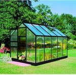 Halls Gew&auml;chshaus 'Popular 106' 193 x 319 cm mit 4 mm Doppelstegplatten schwarz