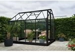 Halls Gew&auml;chshaus 'Popular 86' 193 x 257 cm mit 3 mm Sicherheitsglas schwarz