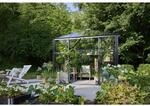 Halls Gew&auml;chshaus 'Qube Square' 251 x 251 cm mit 3 mm Sicherheitsglas schwarz