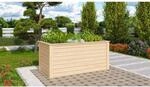 Karibu Hochbeet natur 28 mm Fichte, 209 x 111 x 92 cm, 1490 l