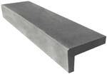 Diephaus Winkelstufe Beton grau 120 x 32 x 18 cm