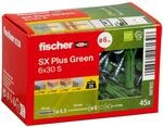 Fischer Spreizd&uuml;bel-Set 'SX Plus Green' &Oslash; 6 x 30 mm S mit Schraube, 90-teilig