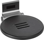 Ridder Duschklappsitz 'Premium' silbern/schwarz, &Oslash; 34 cm, bis 150 kg