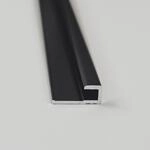 Breuer Abschlussprofil f&uuml;r R&uuml;ckwandplatten, eckig, schwarz matt, 2100 mm