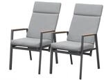 bellavista&reg; Gartenstuhlset 'Newport' stapelbar anthrazit/grau 2 St&uuml;ck
