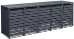 Westmann M&uuml;lltonnenbox 'Kubus' anthrazit Stahl 332 x 80 x 116 cm