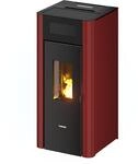 Freepoint Pelletofen 'Amaranto' Stahl bordeaux 2,5 - 8,5 KW