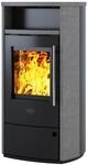 Firefix Kaminofen 'Mailand' Naturstein/Stahl schwarz-grau 6 kW