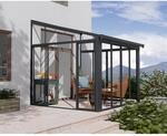 Palram-Canopia Wintergarten 'Sanremo' anthrazit 294 x 314 cm Polycarbonat transparent