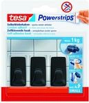 tesa Haken 'Powerstrips Small' schwarz rechteckig selbstklebend