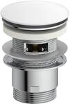 Kirchhoff Design-Ablaufventil wei&szlig; 1 1/4" x 65 mm, mit &Uuml;berlauf