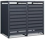 Westmann M&uuml;lltonnenbox 'Kubus' anthrazit Stahl 132 x 80 x 116 cm
