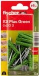Fischer Spreizd&uuml;bel-Set 'SX Plus Green' &Oslash; 6 x 30 S mit Schraube, 30-teilig
