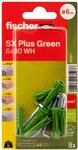 Fischer Spreizd&uuml;bel-Set 'SX Plus Green' &Oslash; 6 x 30 mm WH mit Winkelhaken, 16-teilig