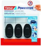 tesa Haken 'Powerstrips' schwarz oval selbstklebend