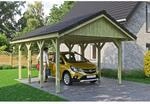 SKAN HOLZ Einzelcarport 'Wallgau' mit Dachlattung 430 x 600 cm natur