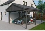 SKAN HOLZ Einzelcarport 'Fichtelberg' 423 x 566 cm schiefergrau mit Dachlattung