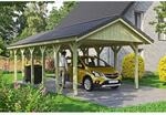 SKAN HOLZ Einzelcarport 'Wallgau' mit Dachlattung 430 x 900 cm natur