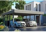 SKAN HOLZ Doppelcarport 'Friesland' mit Aluminiumdach 557 x 708 cm schiefergrau