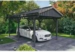SKAN HOLZ Carport 'Fichtelberg' schiefergrau mit Dachlattung 317 x 566 cm