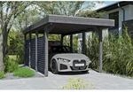 SKAN HOLZ Einzelcarport 'Friesland Hybrid Set 11' Fichtenholz schiefergrau 314...